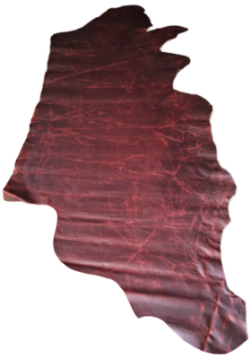 Pele bovino gravado grosso cor bordo