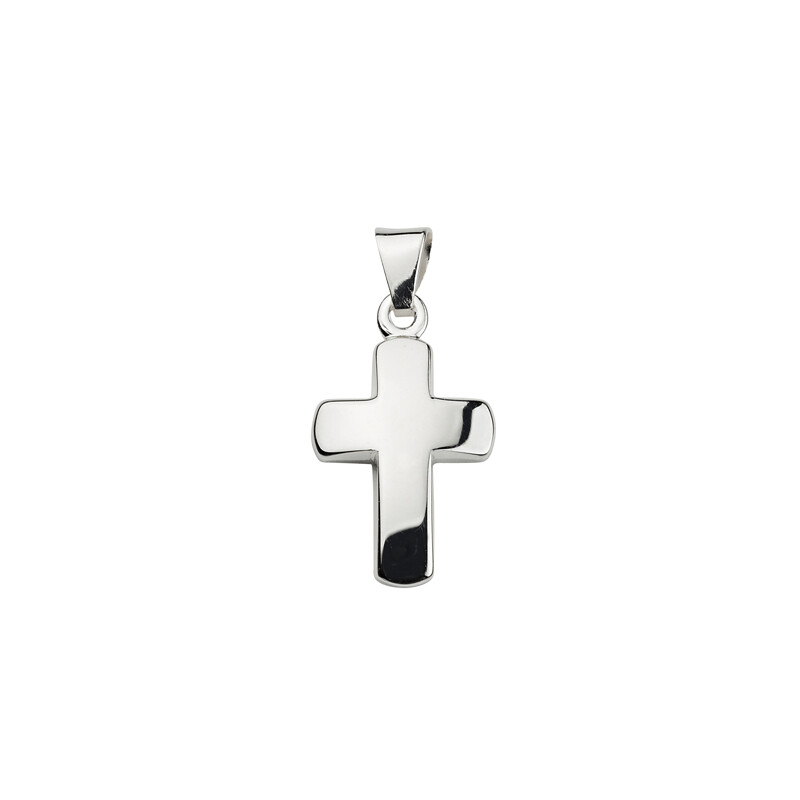 Anhänger Kreuz Silber rhodiniert