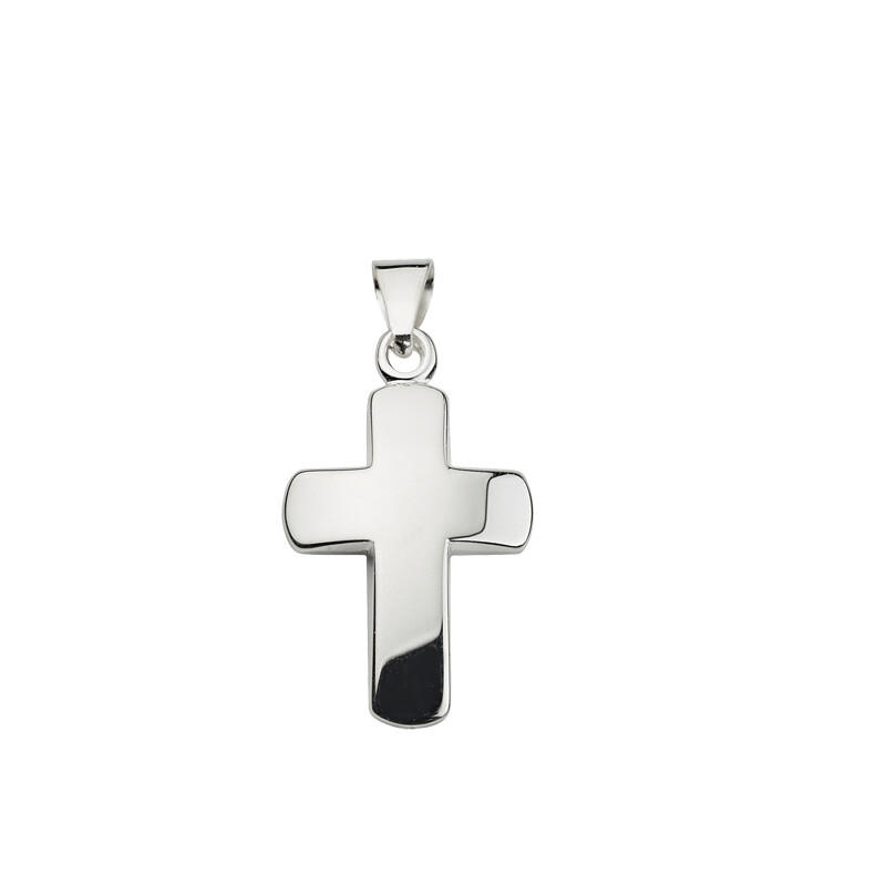 Anhänger Kreuz Silber rhodiniert
