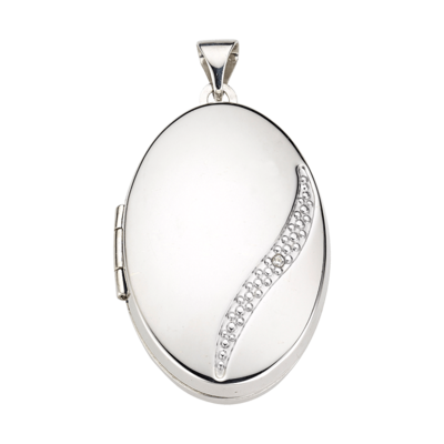 Anhänger Medaillon Silber rhodiniert