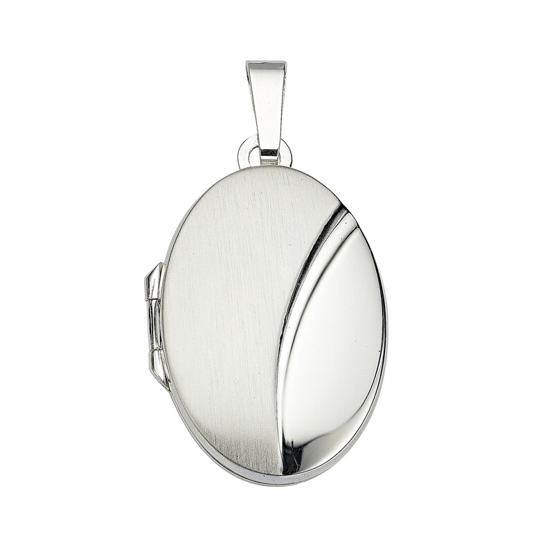 Anhänger Medaillon Silber rhodiniert
