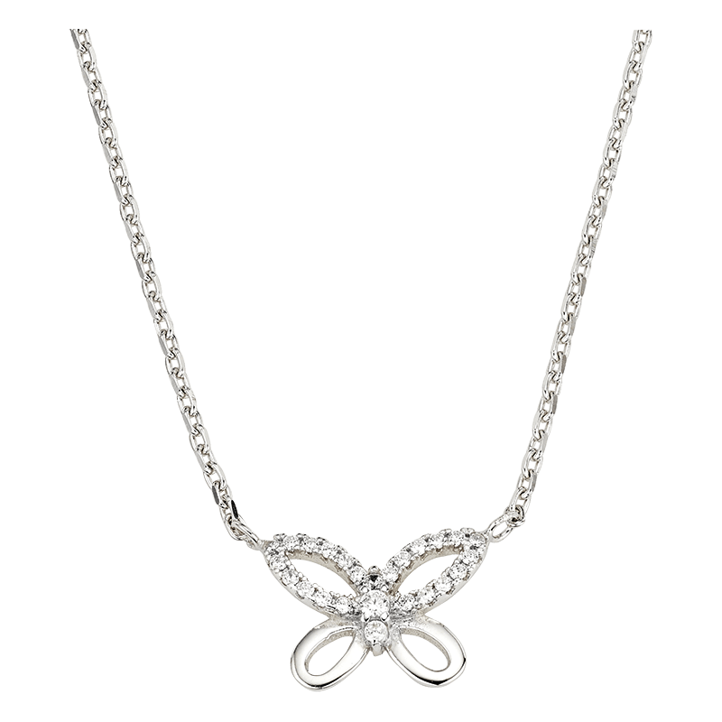 Kette mit Anhänger Schmetterling Silber