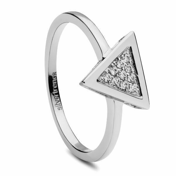 Damenring Silber mit Zirkonia Stein