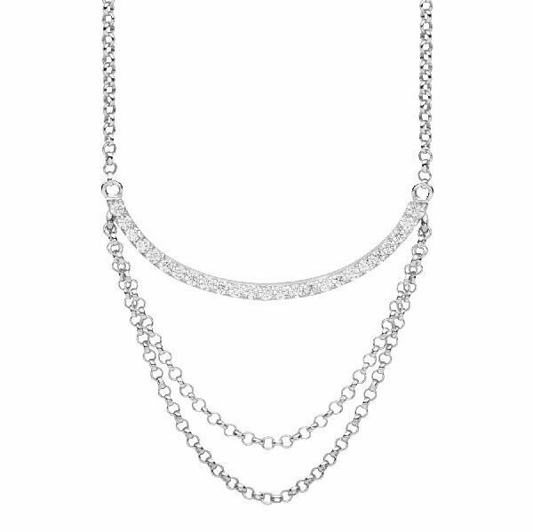Kette Silber mit Zirkonia Stein