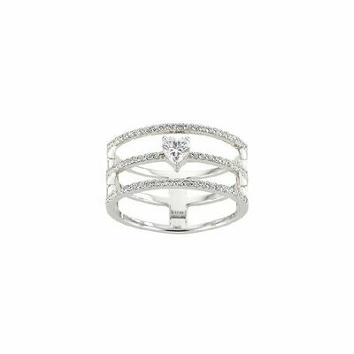 Damenring Silber mit Zirkonia