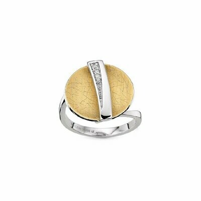 Damenring Silber bicolor Brillant