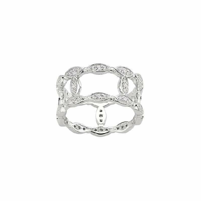 Damenring Silber mit Zirkonia