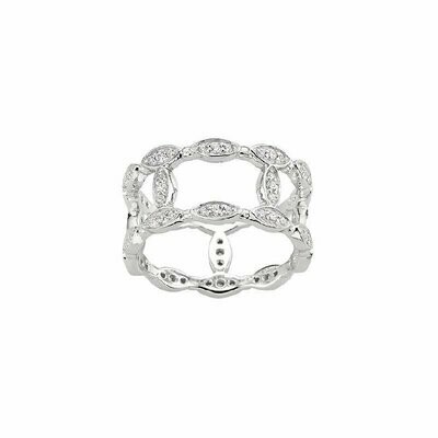 Damenring Silber mit Zirkonia