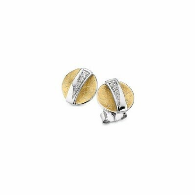Ohrstecker Silber bicolor Brillant
