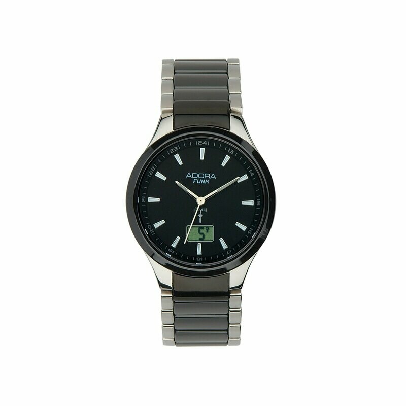 Herrenuhr Edelstahl Funk Ceramic