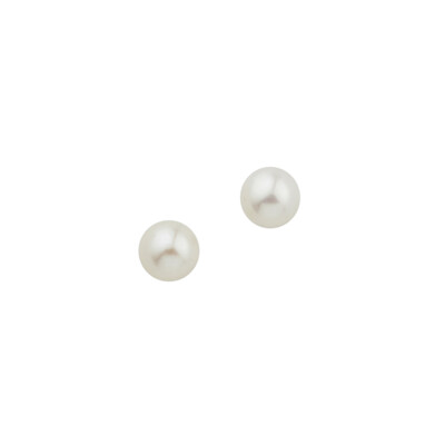 Silber Ohrstecker Perle 5,0 - 5,5 mm