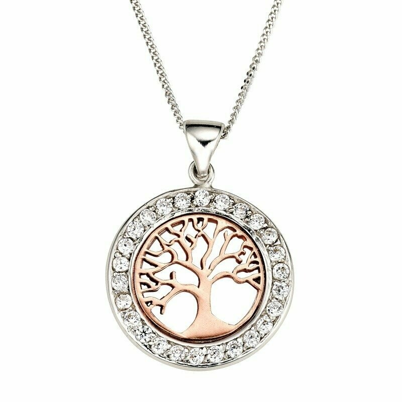 Silber Collier mit Lebensbaum