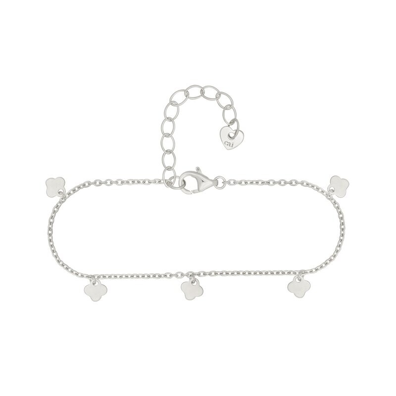 cai Armband 925 Silber rhodiniert Anhänger Kleeblatt