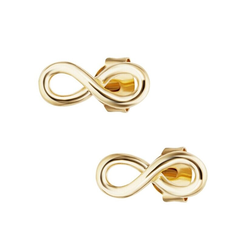 cai Ohrstecker 925/- Sterling Silber vergoldet Unendlichkeit