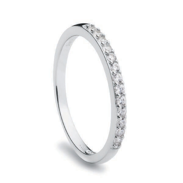 Damenring Silber mit Zirkonia Stein