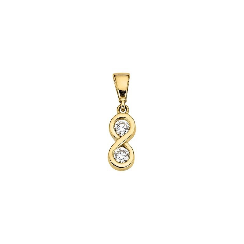 Anhänger unendlich Gold 333/- Zirkonia
