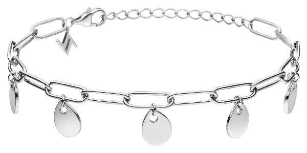 Armband silber  ID-Anhänger rund