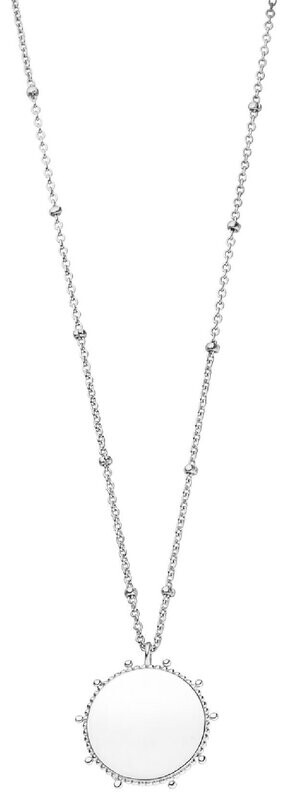 Halskette Silber rhodiniert  Anhänger rund