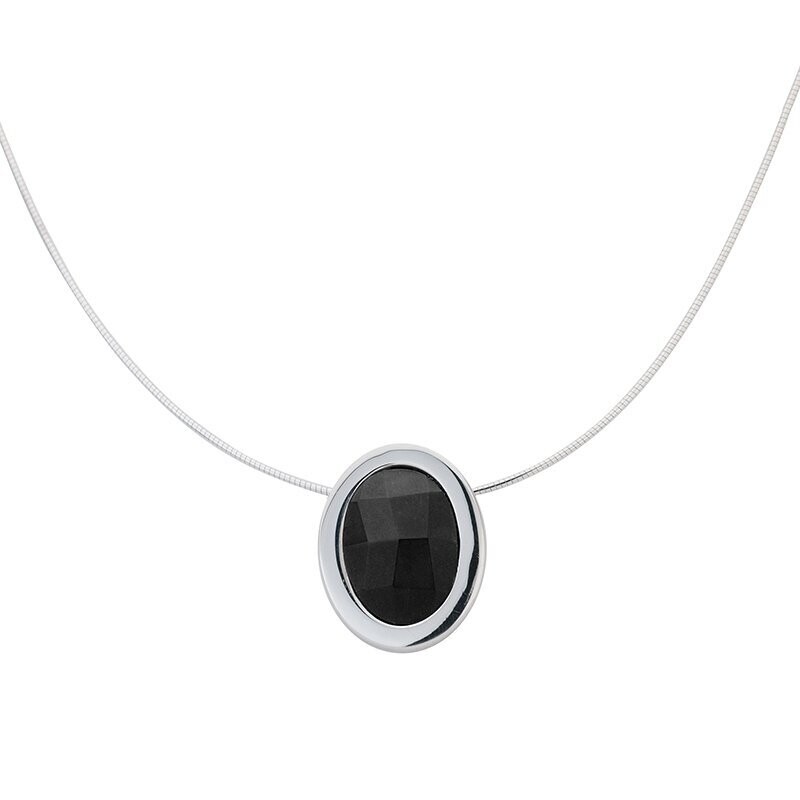 Silber Collier mit Onyx