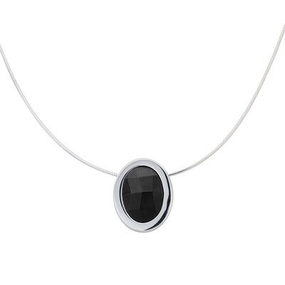 Silber Collier mit Onyx