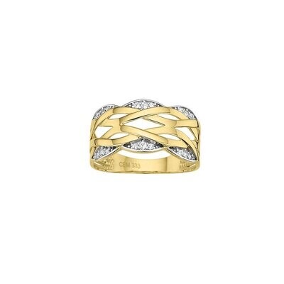 Damenring Gold 333/- Zirkonia