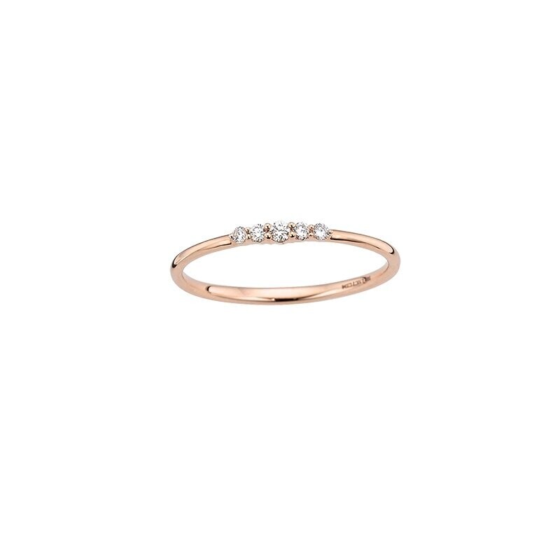 Damenring Gold 585/- rosé Brillant