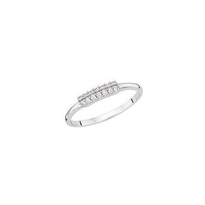 Damenring Gold 585/- Weißgold Brillant