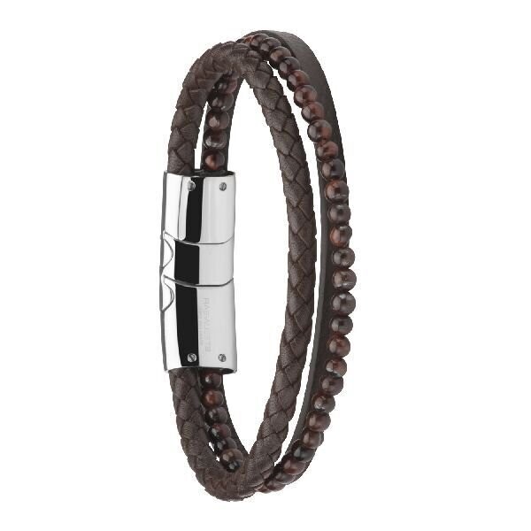 Herrenarmband Leder Edelstahl