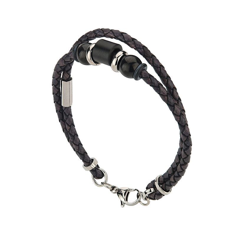 Armband  Leder Edelstahl