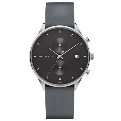 Uhr Chrono Silber Grau 42mm Paul Hewitt