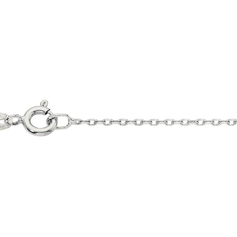 Collierkette Silber  Anker geschliffen rhodiniert 45 cm