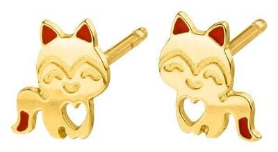 Ohrstecker Gold 375/- Katze Ohrstecker Gold 375/- Katze