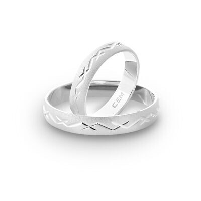 Partnerring Silber einzeln