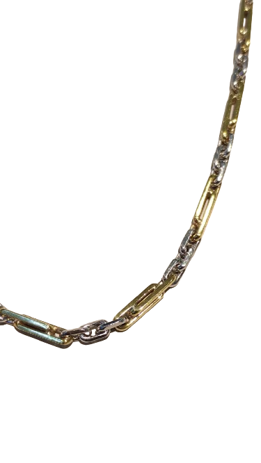 Ankerarmband Gold 585/- bicolor 20 cm