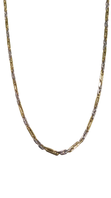 Fantasiegliederkette Gold 585/- bicolor  70 cm