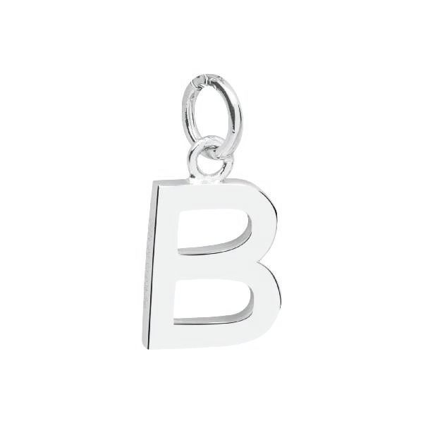 Halskette mit Anhänger Silber Buchstabe B