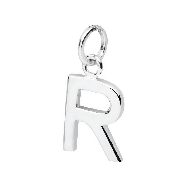 Halskette mit Anhänger Silber Buchstabe R