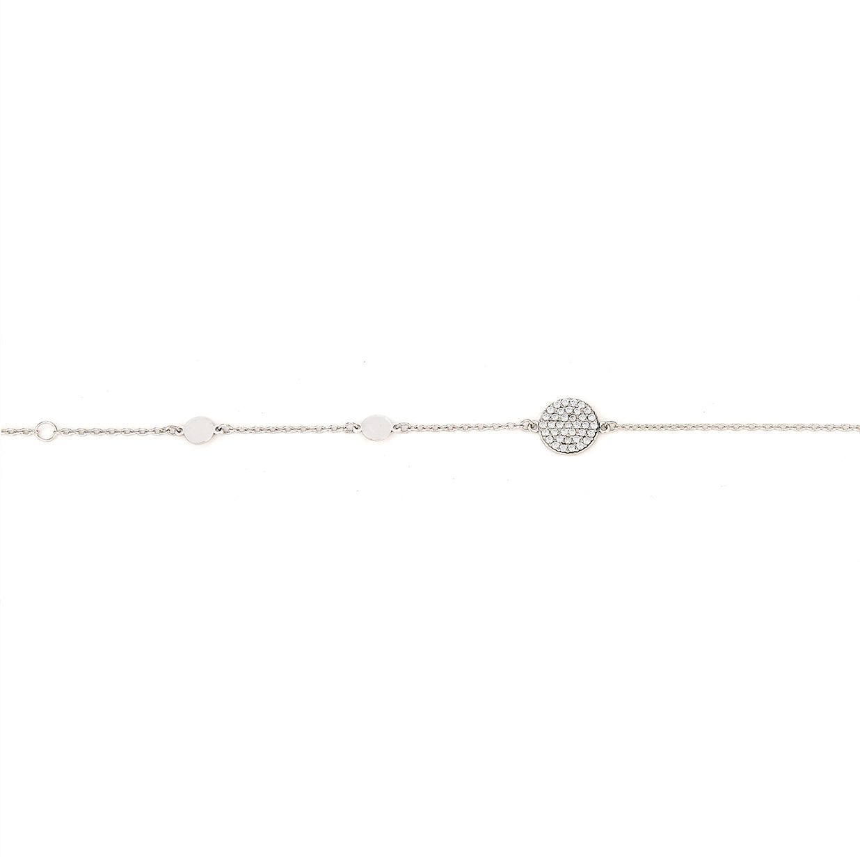 Armband Silber Plättchen rund