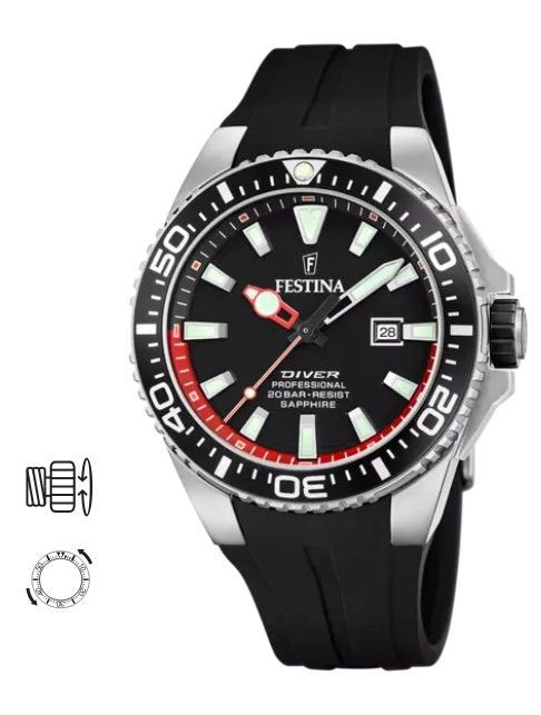 Festina Herrennuhr SILIKON ARMBAND