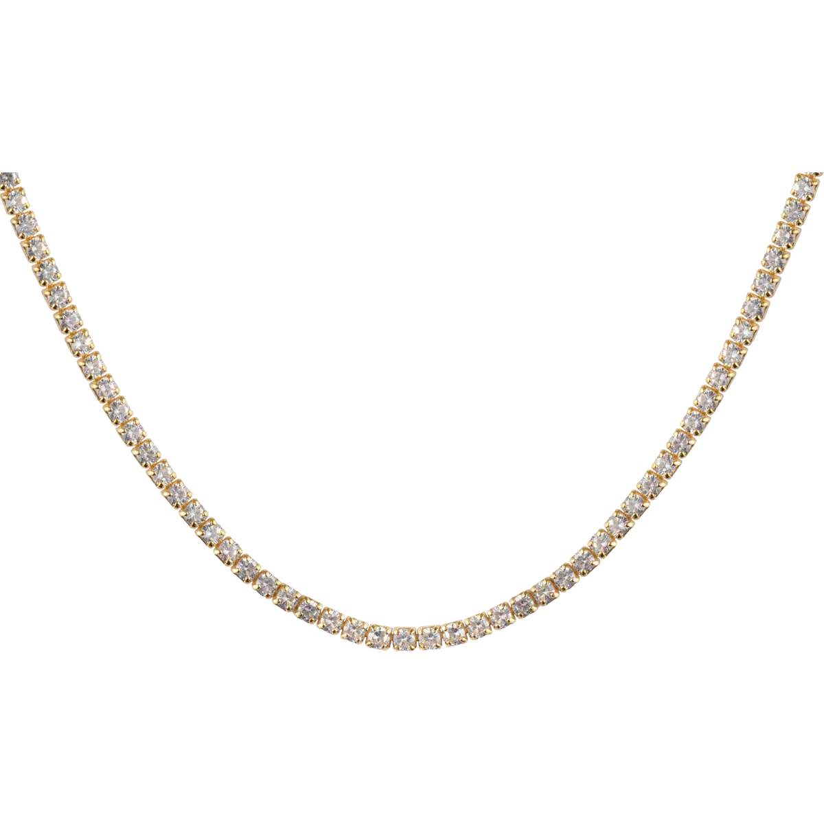 Jacques Lemans Tennis Kette Sterlingsilber vergoldet mit Topasen