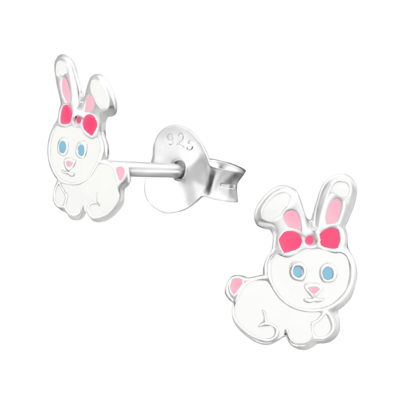 Janusch Ohrstecker weißes Häschen 925 Silber