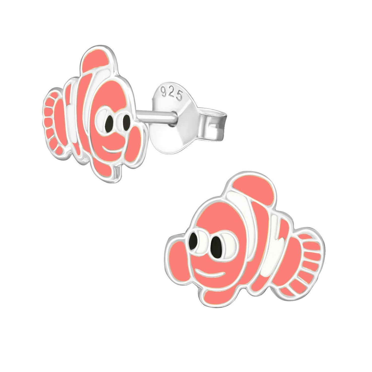 Janusch Ohrstecker Anemonenfisch  rosa 925 Silber