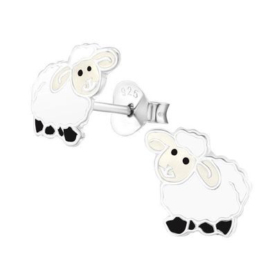 Janusch Ohrstecker Schäfchen weiß 925 Silber Janusch Ohrstecker Schäfchen weiß 925 Silber