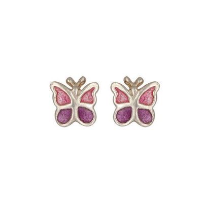 Janusch Ohrstecker Schmetterling pink/lila 925 Silber Janusch Ohrstecker Schmetterling pink/lila 925 Silber
