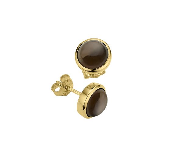 Ohrstecker 333/- Gold Rauchquartz