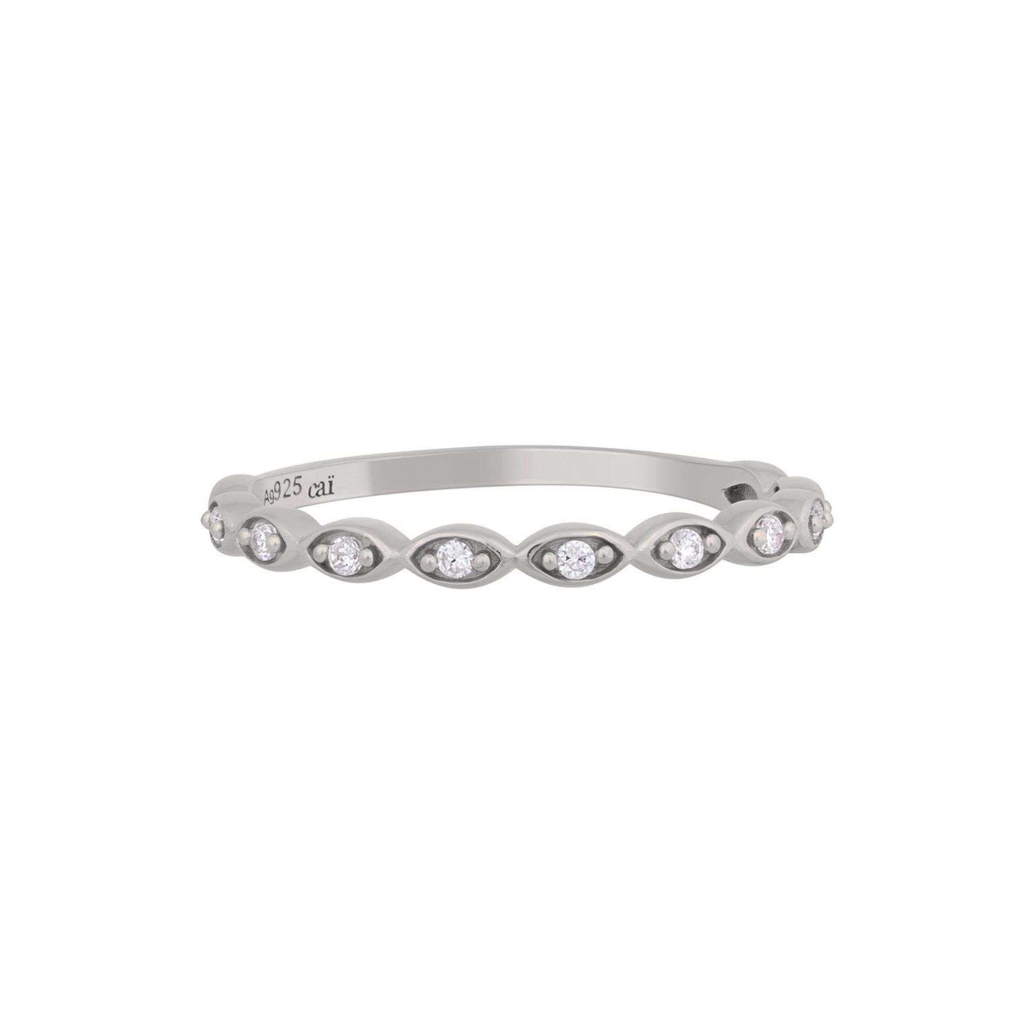 cai love Ring 925/- Sterling Silber rhodiniert Zirkonia