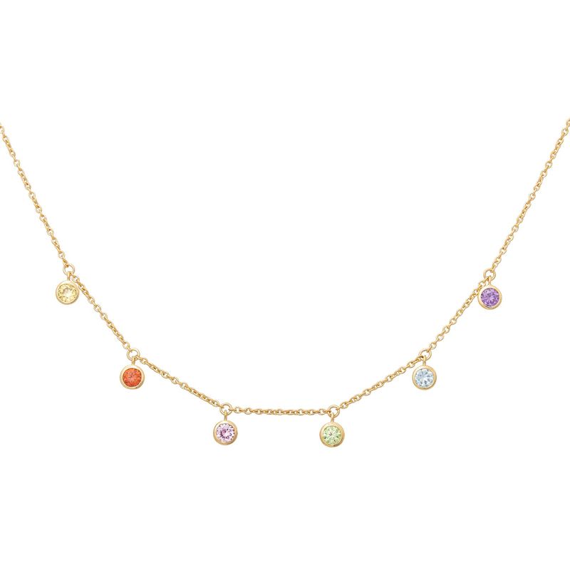 cai Collier Ankerkette 925/- Sterling Silber vergoldet 40+5cm Zirkonia