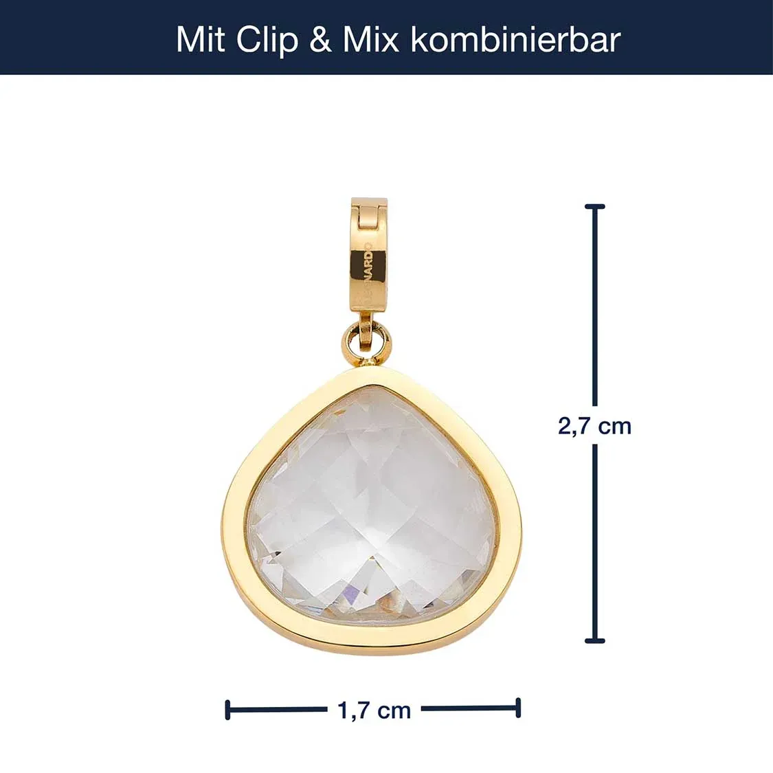 Anhänger Leonardo JUVINGA WHITE Clip & Mix gold