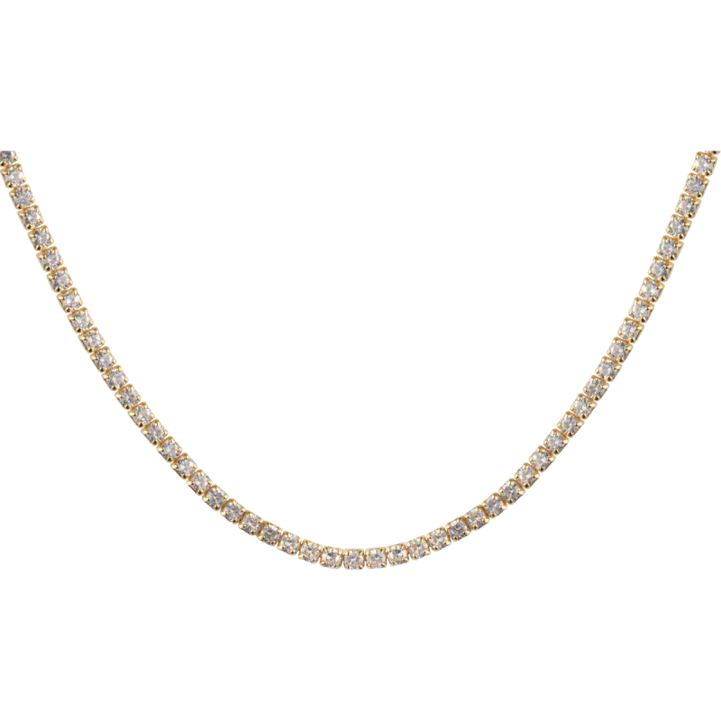 Jacques Lemans Tennis Kette Sterlingsilber vergoldet mit Topasen Jacques Lemans Tennis Kette Sterlingsilber vergoldet mit Topasen