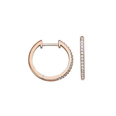 Creolen Silber 20 mm  rosé vergoldet